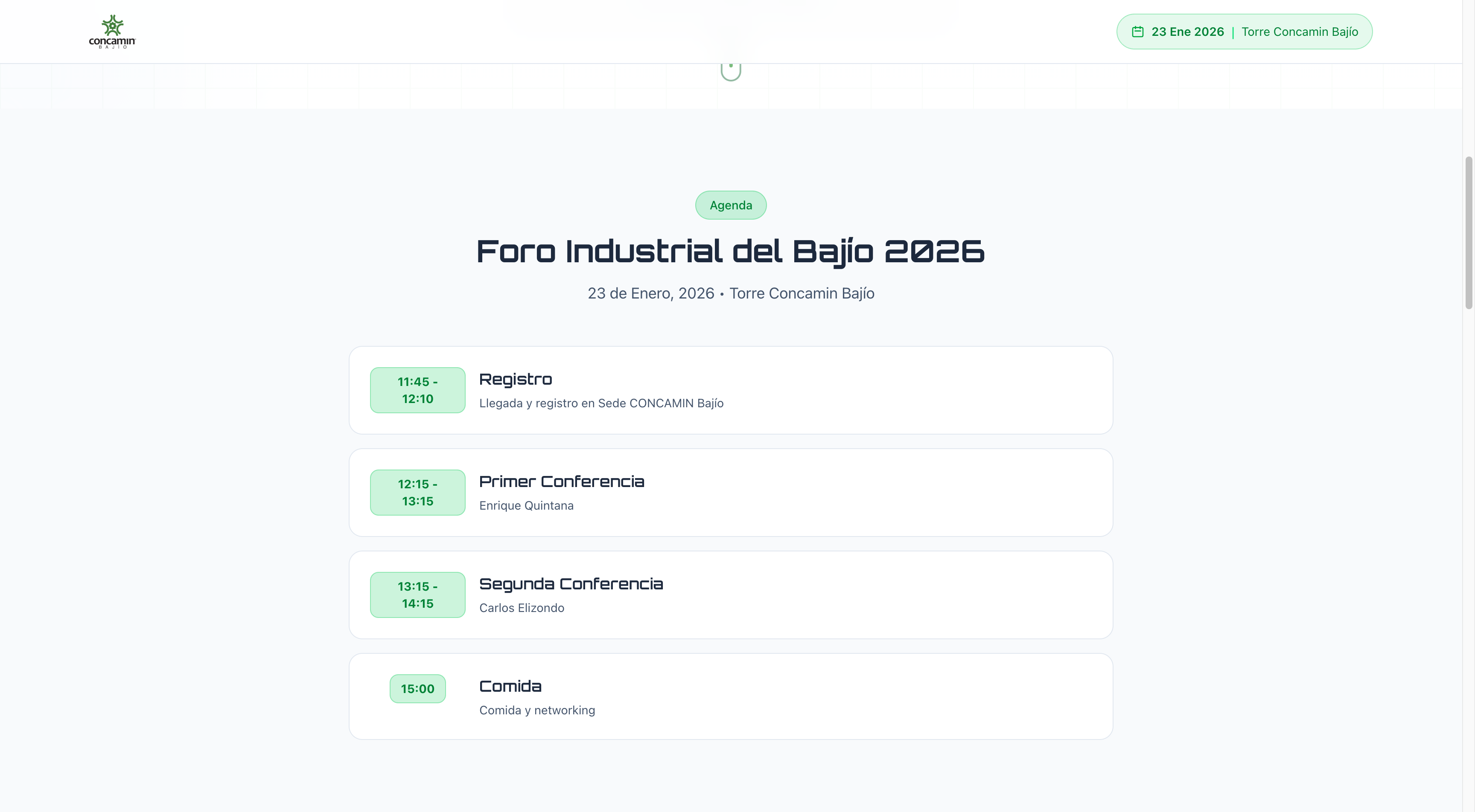 Foro Industrial del Bajío - CONCAMIN con Weventia - Vista 1