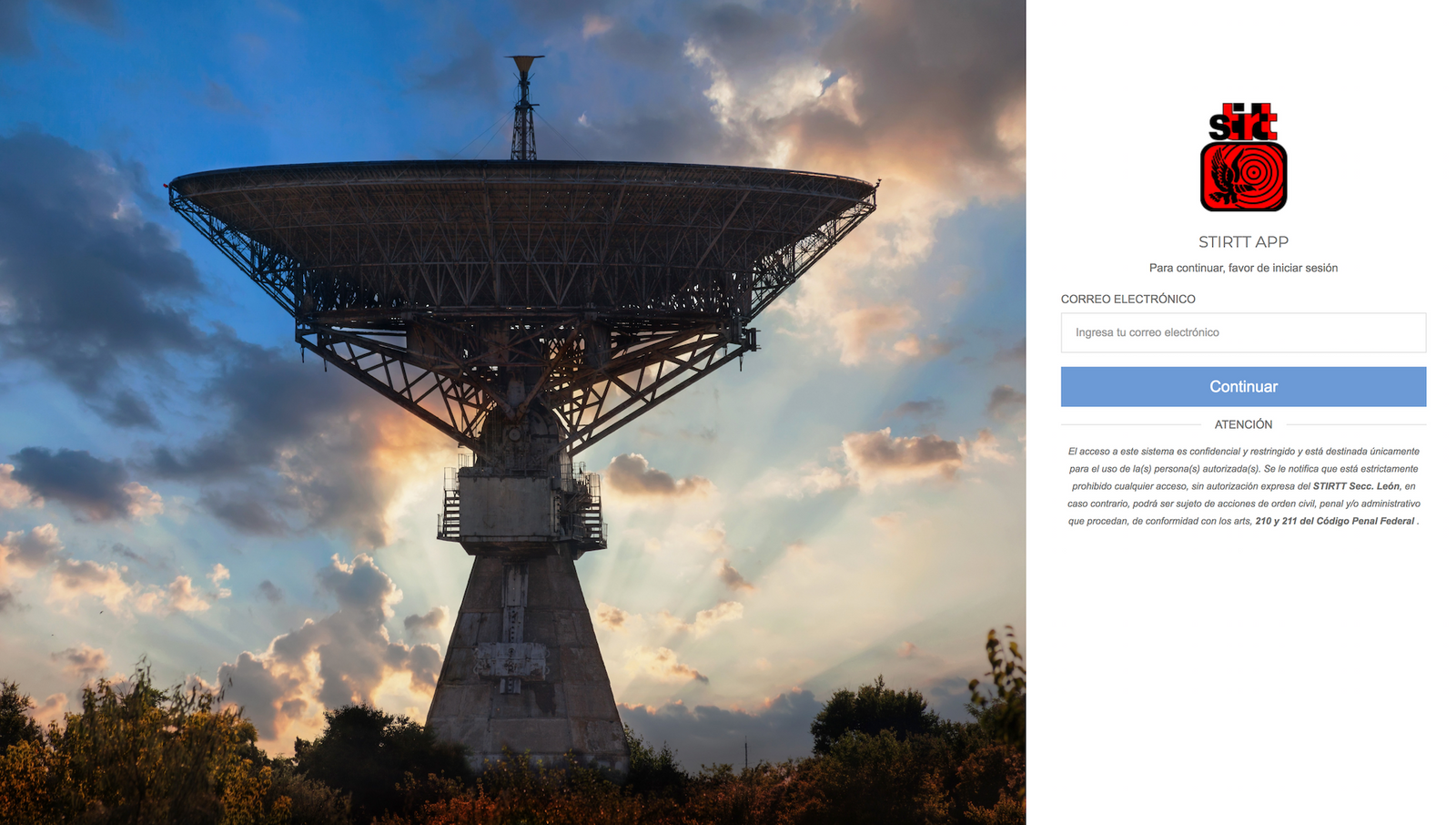 Plataforma STIRTT - Gestión Sindical Integral - Vista 1