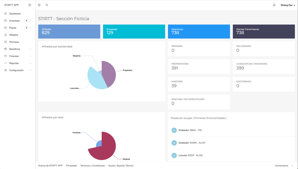 Plataforma STIRTT - Gestión Sindical Integral - Vista 3